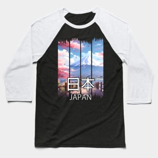 Mount Fuji Cherry blossom Landscape – Anime Shirt Baseball T-Shirt